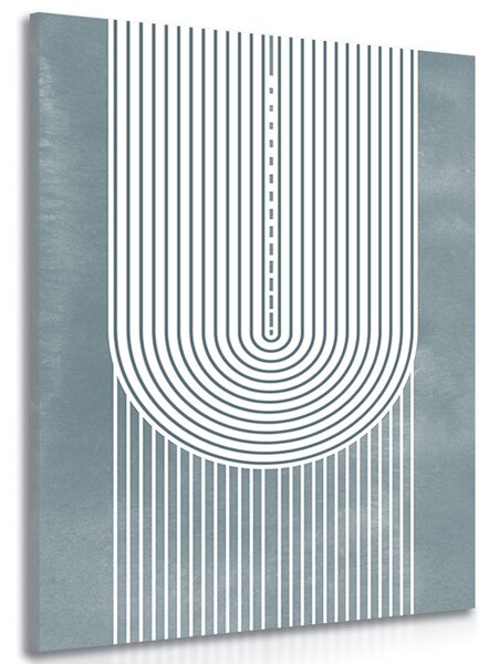 Πίνακας σε καμβά boho ουράνιο τόξο Mid-Century