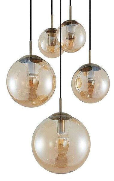 Lindby - Teeja 5 Cluster Pendant Amber Lindby