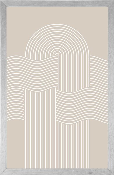 Αφίσα μοντέρνο ουράνιο τόξο σε άμμο Mid-Century