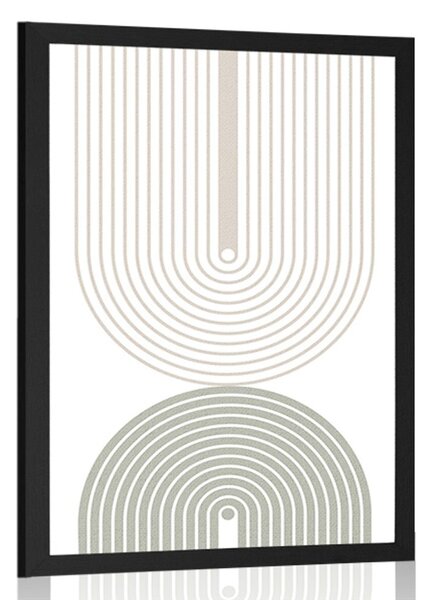 Αφίσα μινιμαλιστικά ουράνια τόξα Mid-Century