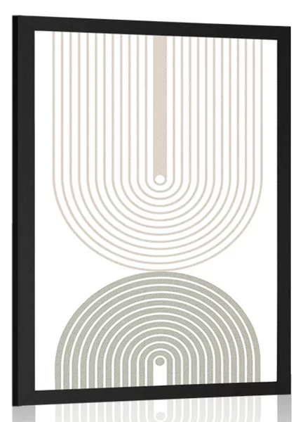 Αφίσα μινιμαλιστικά ουράνια τόξα Mid-Century