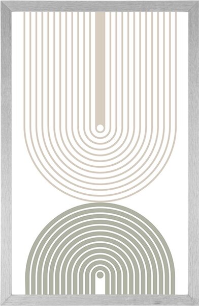 Αφίσα μινιμαλιστικά ουράνια τόξα Mid-Century