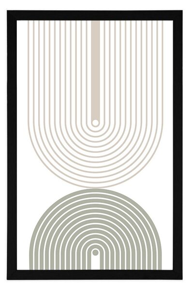 Αφίσα μινιμαλιστικά ουράνια τόξα Mid-Century