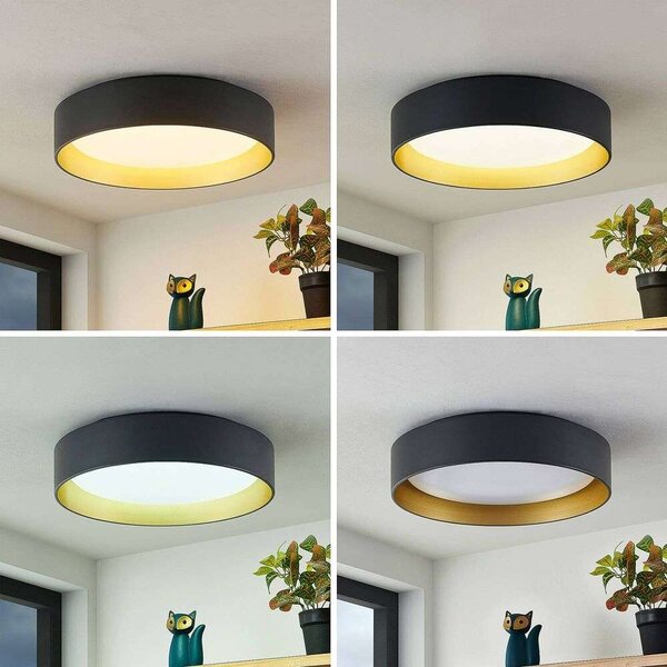 Lindby - Gracjan Ceiling Lamp Black/Gold Lindby