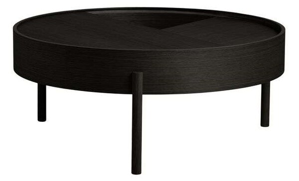 Woud - Arc Coffee Table Ø89 Black Ash Woud