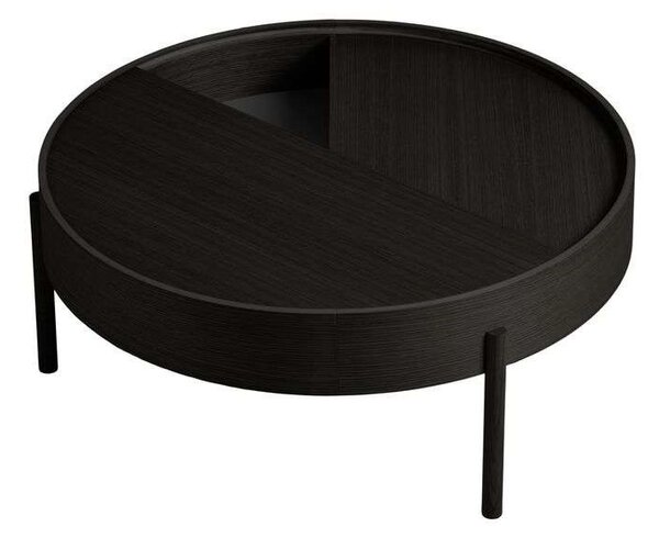 Woud - Arc Coffee Table Ø89 Black Ash Woud