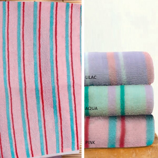 Πετσέτα Προσώπου (50x90) Palamaiki Strip 550gsm Pink