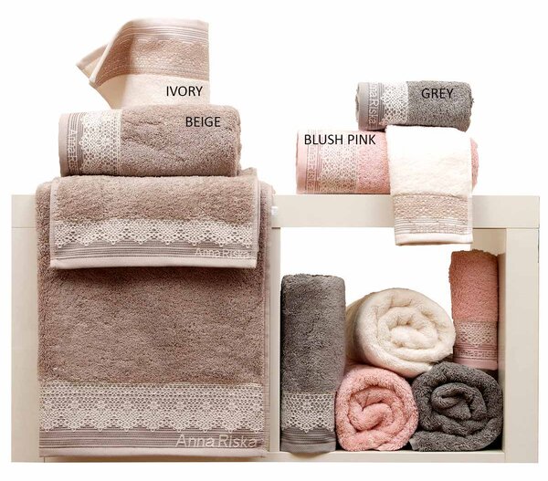 Πετσέτα Χεριών (30x50) Anna Riska Karla 600gsm Blush Pink