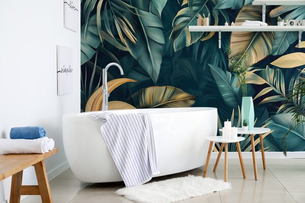 Ταπετσαρία τοίχου φύλλα φοίνικα και μπανάνας