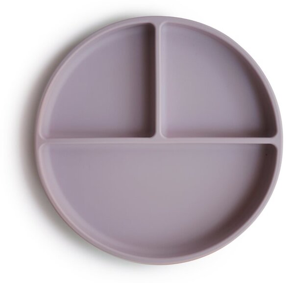 Πιάτο Σιλικόνης (Φ18.5) Με Χωρίσματα Mushie Soft Lilac 66-2320442