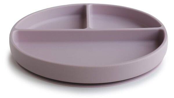 Πιάτο Σιλικόνης (Φ18.5) Με Χωρίσματα Mushie Soft Lilac 66-2320442