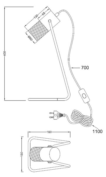 Πορτατίφ Trio Lighting Tosh 504300132
