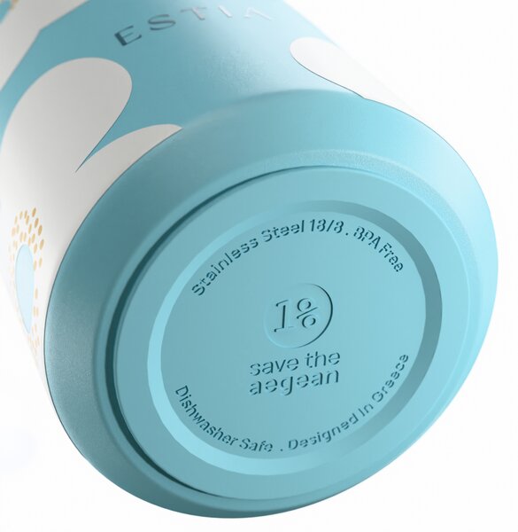 Ποτήρι Θερμός 360ml Estia Save The Aegean Lens Blue Daisy 01-43087