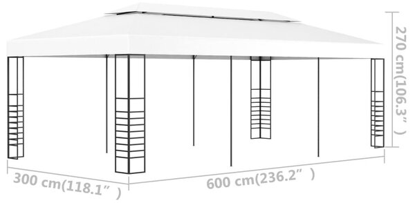 Κιόσκι / Τέντα Εκδηλώσεων Λευκό 6 x 3 μ. - Λευκό