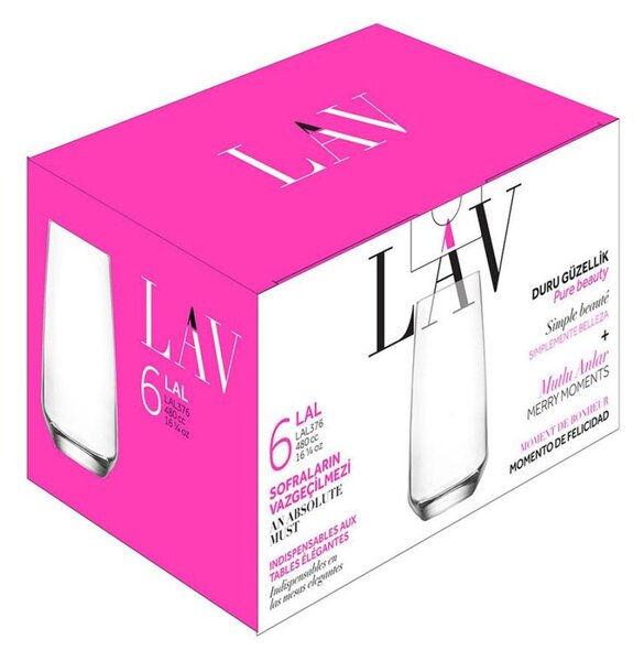 Ποτήρια Νερού 480ml (Σετ 6τμχ) Lav Lal