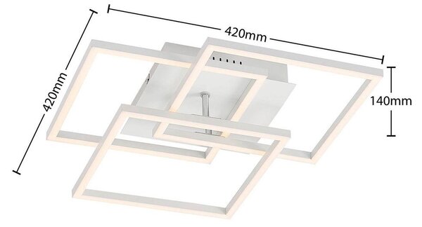 Lindby - Qiana Square Φωτιστικό οροφής LED Λευκό Lindby