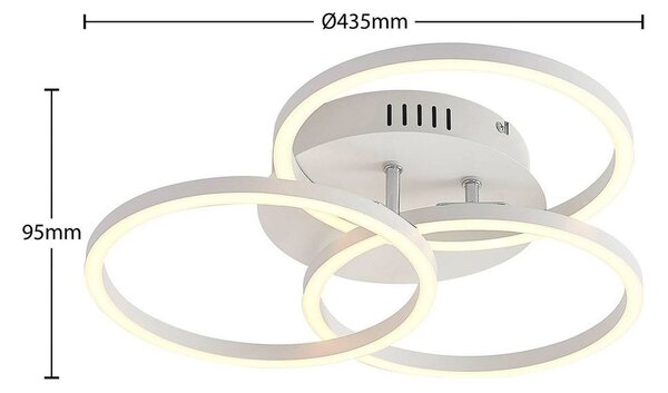 Lindby - Qiana Round Φωτιστικό οροφής LED Λευκό Lindby