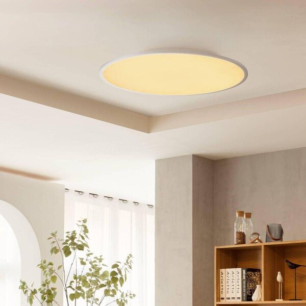 Lindby - Narima LED Φωτιστικό οροφής CCT Ø80 Λευκό/Ασημένιο Lindby