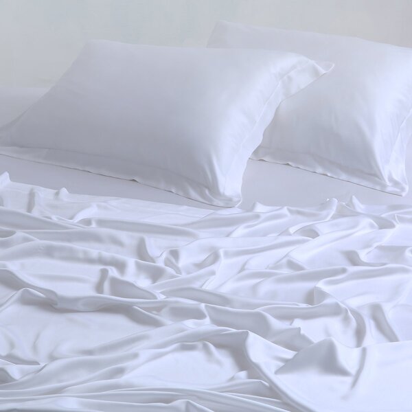 Σεντόνια King Size (Σετ) Silk Fashion Bamboo White