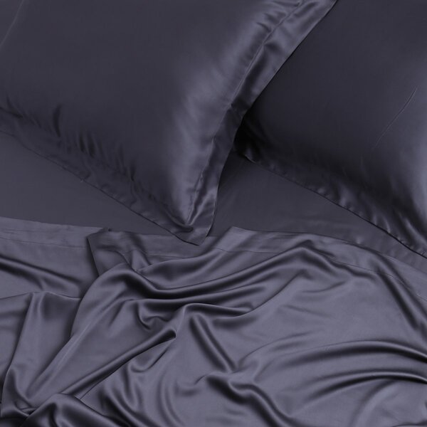 Σεντόνια King Size (Σετ) Silk Fashion Bamboo Dark Grey