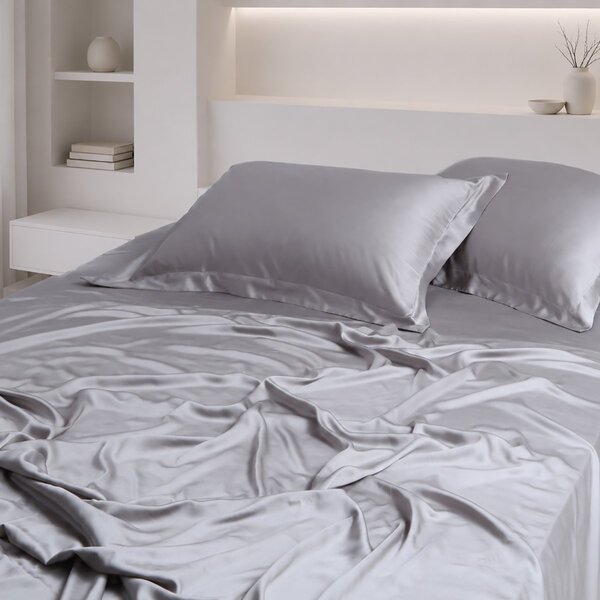 Σεντόνια King Size (Σετ) Silk Fashion Bamboo Light Grey