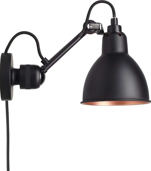 Lampe Gras - 304CA Φωτιστικό τοίχου Μαύρο/Μαύρο/Χαλκός Lampe Gras