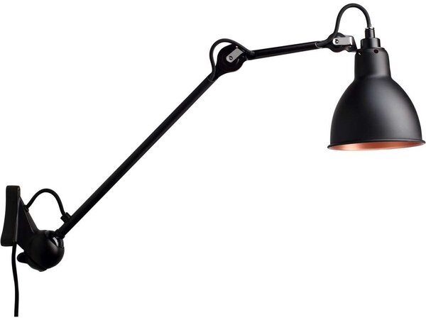 Lampe Gras - 222 Φωτιστικό τοίχου Μαύρο/Μαύρο/Χαλκός Lampe Gras