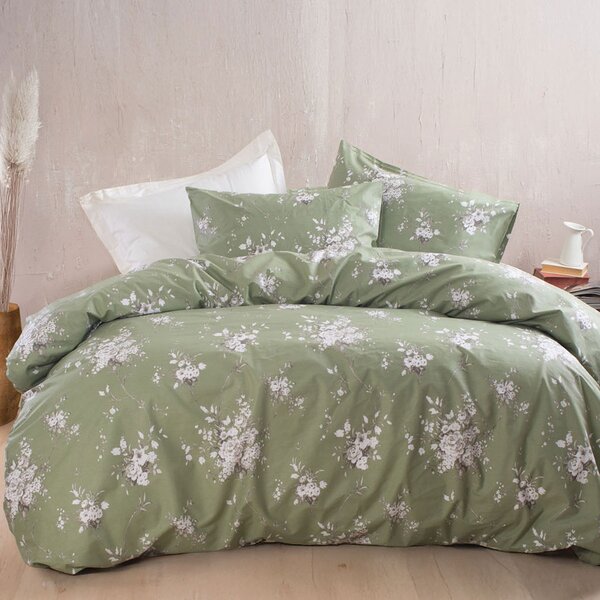 Παπλωματοθήκη Υπέρδιπλη (Σετ 225x250) Rythmos Diva Linie Green