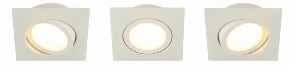 Lindby - Andrej Square LED Εντοιχιζόμενο φωτιστικό 3 pcs. Λευκό Lindby