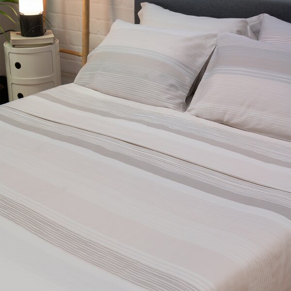 Σεντόνια Υπέρδιπλα (Σετ) Naf-Naf Diamond 254 Opal Grey