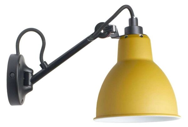 Lampe Gras - 104 Φωτιστικό τοίχου Μαύρο/Κίτρινο Lampe Gras