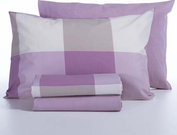 Σεντόνια Υπέρδιπλα (Σετ) Nef-Nef Homeware Casual Check Mauve