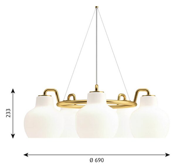 Louis Poulsen - VL Ring Crown 5 Κρεμαστό φωτιστικό Όπαλ Louis Poulsen