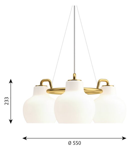 Louis Poulsen - VL Ring Crown 3 Κρεμαστό φωτιστικό Όπαλ Louis Poulsen