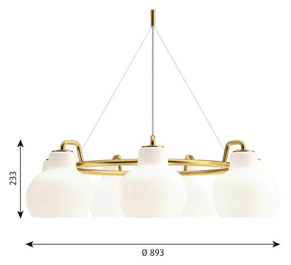 Louis Poulsen - VL Ring Crown 7 Κρεμαστό φωτιστικό Όπαλ Louis Poulsen