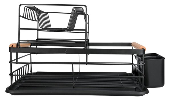 Στραγγιστήρι Πιάτων Διώροφο (41x30x20) Estia Bamboo Essentials Μαύρη 01-