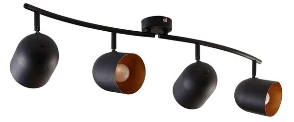 Lindby - Morik 4 LED Φωτιστικό οροφής Μαύρο/Χρυσό Lindby