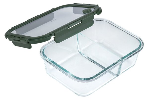 Φαγητοδοχείο Με Χωρίσματα 1.46lt (19.8x14.8x5.9) Estia Click & Seal Olive 01-39639