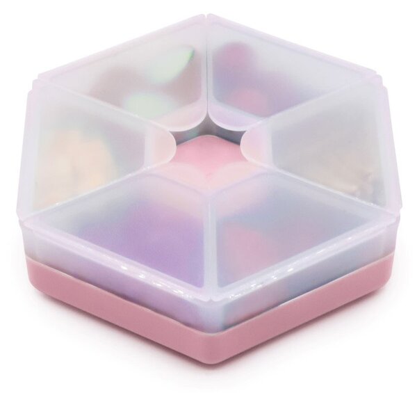 Φαγητοδοχείο Με Χωρίσματα Melii Hexagon Pink 23700