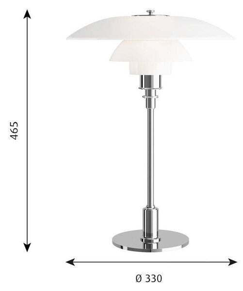 Louis Poulsen - PH 3½-2½ Επιτραπέζιο φωτιστικό High Lustre Chrome Plated Louis Poulsen