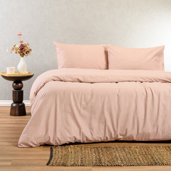 Φανελένια Παπλωματοθήκη Μονή (165x245) Melinen Winter Line Owen Rose