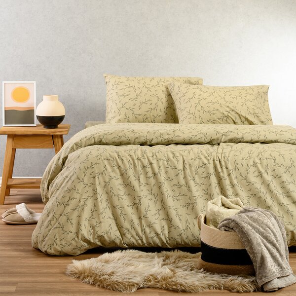 Φανελένια Σεντόνια Υπέρδιπλα (Σετ) Melinen Winter Line Poppy Pastel Olive