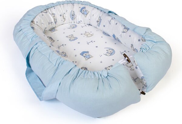 Φωλιά Ύπνου (85x60x15) Dimcol Bear's Nest 03 White-Sky Blue