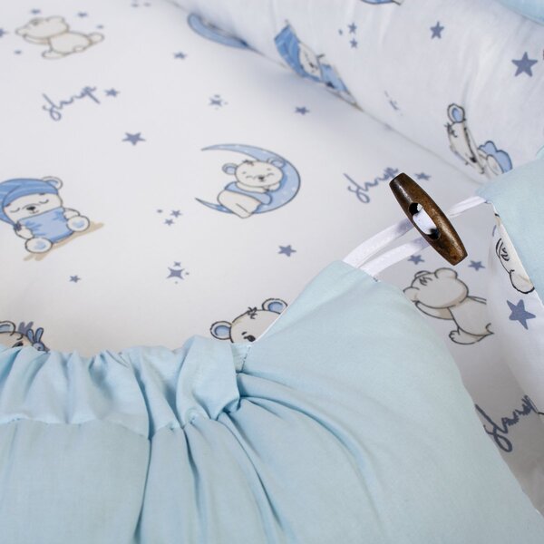 Φωλιά Ύπνου (85x60x15) Dimcol Bear's Nest 03 White-Sky Blue