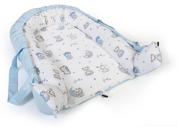 Φωλιά Ύπνου (85x60x15) Dimcol Bear's Nest 03 White-Sky Blue