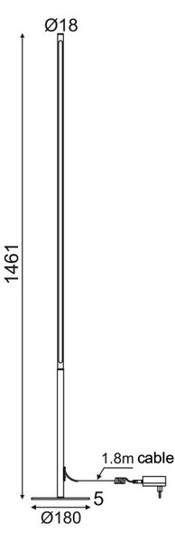 Φωτιστικό Δαπέδου LED Dimmable Aca Avenue ZM16LEDF148AB Brass