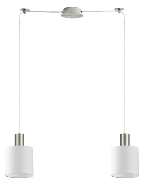 Φωτιστικό Οροφής Δίφωτο Homelighting 77-8417 Nickel/White