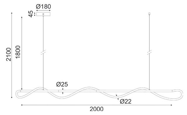 Φωτιστικό Οροφής LED Aca Kyma ZM36LEDP190BK Black