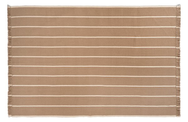 Ferm LIVING - Calm Kelim Rug 140x200 Dark Sand/Off-White ferm LIVING