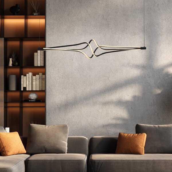 Φωτιστικό Οροφής Δίφωτο LED 3 CCT Aca Shine HM607LEDPBKCCT Black/White
